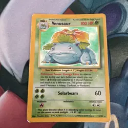 Pokemon TCG Venusaur Base Set 15/102 Holo Rare MP. - Image 1