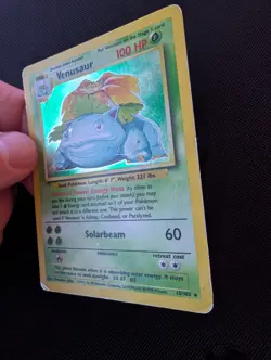 Venusaur 15/102 Base Set Holo Rare 1999 WOTC Pokemon Card TCG Vintage - MP/LP - Image 3