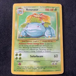 Holo Rare Venusaur Base Set 15/102 MP/HP Pokemon Trading Card Game TCG WOTC HP - Image 1