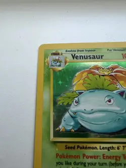 Pokemon TCG Venusaur Base Set Holo Rare 15/102 1999 Vintage English MP - Image 2