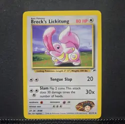Brock’s Lickitung 41/132 - Pokemon Gym Heroes Unlimited Card - LP - Image 1