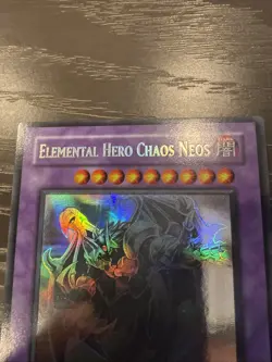 Yugioh Elemental Hero Chaos Neos GLAS-EN036 Ghost Rare 1st Edition - Image 3