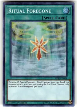 Yu-Gi-Oh Card: Ritual Foregone HISU-EN054 Super Rare 1st Edition! NM - Image 1