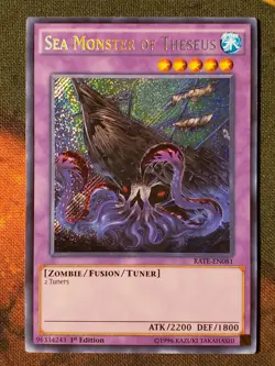 Yugioh Sea Monster of Theseus RATE-EN081 Secret Rare 1st Edition NM - Image 1