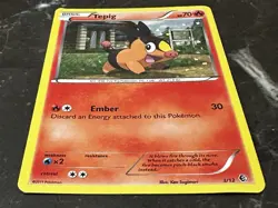 Pokemon Tepig 3/12 McDonald's Promo Holo 2011 Black & White MP Pokemon Card - Image 2