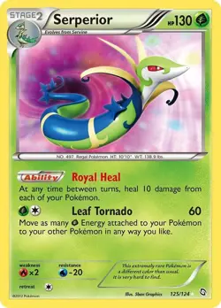 Serperior - 125/124 - Pokemon Dragons Exalted Black & White Secret Rare Card LP - Image 1