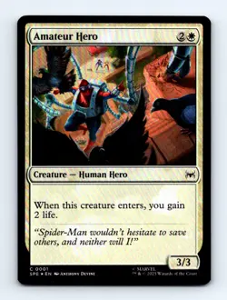 #1 2025 Marvel's Spider-Man Eternal * Amateur Hero Common FOIL - Image 1