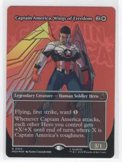 #353 2026 Marvel Super Heroes / Captain America, Wings of Freedom Rare FOIL - Image 1