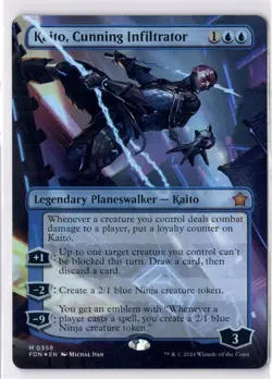 Kaito, Cunning Infiltrator LP* FOIL Foundations ENGLISH 0358 mtg -UnltdCards - Image 1