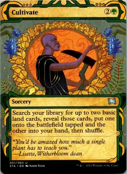 Cultivate (Foil Etched) 51 Strixhaven: Mystical Archives MTG Foil NM - Image 1