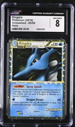 Kingdra Prime 85/95 Unleashed Holo CGC 8 Pokemon Card 2010 - Image 1