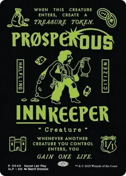 Prosperous Innkeeper Secret Lair Showdown PROMO 40 NM Magic MTG Rare Poster Card - Image 1