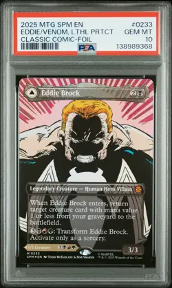 25 Magic The Gathering Marvels SpiderMan Venom Eddie Classic Comic-Foil PSA 10 - Image 1