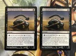 2x MTG Surgical Extraction New Phyrexia #74 Regular English Card - NM - Image 1