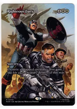 Righteous Fury (Borderless) M Marvel Universe Eternal-Legal 49 NM - Image 1