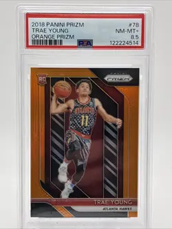 2018 Trae Young Panini Prizm Orange /49 Rookie RC PSA 8.5 - Image 1