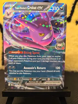 Pokemon TCG- Team Rocket's Crobat EX DRI 122/182 Double Rare - Image 1