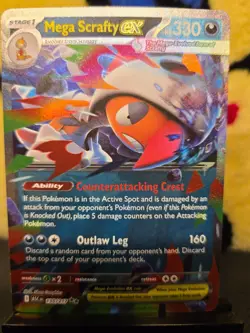 Pokemon TCG- Mega Scrafty EX ascended Heroes 135/217 NM - Image 1
