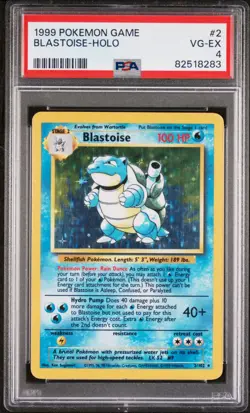 Blastoise #2/102 Holo PSA 4 Base Set Unlimited Pokemon 1999 - Image 1