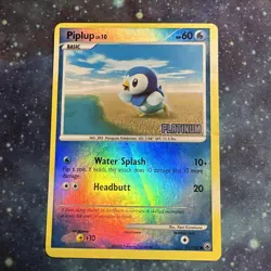 Piplup Majestic Dawn 71/100 Pokemon Reverse Holo Platinum Stamp - Image 1