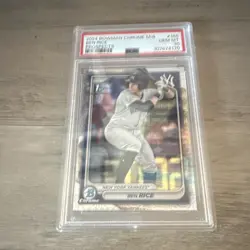 2024 Bowman Chrome Prospects Ben Rice BCP-186 Mojo Refractor RC PSA 10 - Image 1
