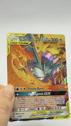 Pokemon Card - Moltres & Zapdos & Articuno GX Hidden Fates 44/68 Ultra Rare Holo - Image 2