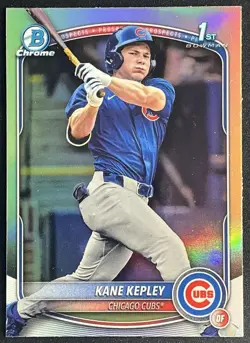 Kane Kepley 2025 Bowman Draft #BDC-200 Chrome Refractor 1ST Prospect Cubs - Image 1