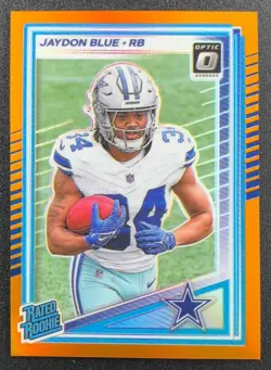 2025 Panini Donruss Optic Jaydon Blue #242 Rated Rookie Orange Prizm /299 - Image 1