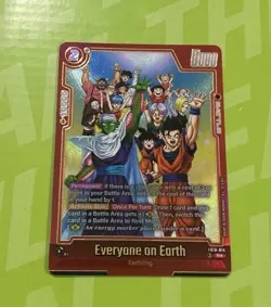 DRAGON BALL SUPER CCG Cross Force EVERYONE ON EARTH Alt Art Rare Card FB10-014 R - Image 1