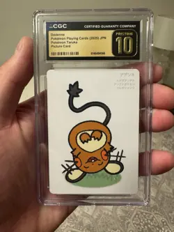 Dedenne Pokemon Playing Cards (2025) JPN Taruka Picture Card - CGC PRISTINE 10 - Image 1