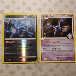 Pokemon Tcg Crobat Rev Holo 23/123 & Crobat 47/127 Non Holo 2 Card Lot 🔥🔥 - Image 1