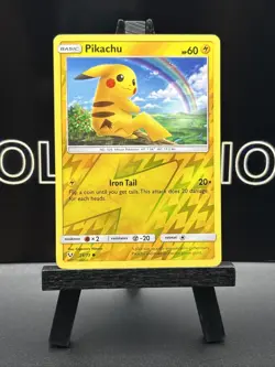 Pokemon Card Pikachu Shining Legends 2017 Reverse Holo 28/73 - Image 2