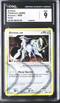 CGC 9 MINT Arceus AR9 Arceus Holo Pokemon Card - Image 1