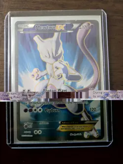Pokemon Mewtwo EX Holo Full Art Ultra Rare TCG Card 157/162 - Image 1