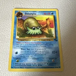 Omanyte 52/62 Fossil Pokemon TCG 1999 Card Common - Image 1