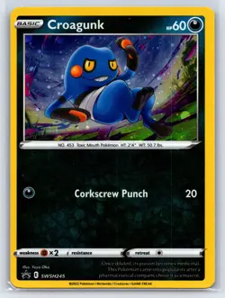 Croagunk - (Cosmos Holo) Holo Promo SWSH: Sword & Shield Promo Cards SWSH245 NM - Image 1