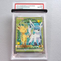 Pokemon Card PSA8 Marumiya Sticker Glaceon Leafeon No.40 Holo Japanese PS215 - Image 1