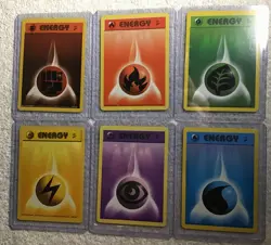 Pokemon Cards Base Set 2 Energy Complete Common Set 125/130-130/130 NM/MINT - Image 1