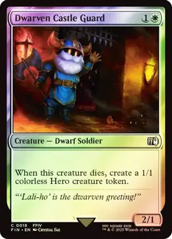 Dwarven Castle Guard FINAL FANTASY MTG MAGIC DWARF SOLDIER FOIL - Image 1
