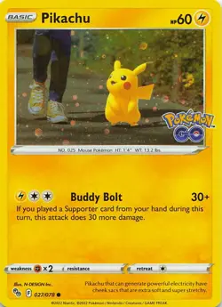 Pikachu (Cosmos Holo) 027/078 Promo Miscellaneous Cards & Products Pokemon LP - Image 1