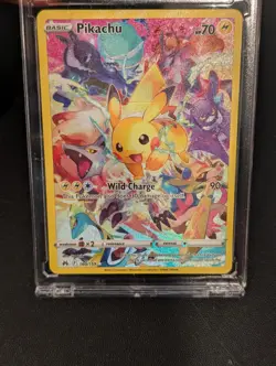 Pokemon TCG Pikachu Full Art Secret Rare Holo Card 160/159 Crown Zenith NM - Image 1