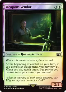 Weapons Vendor FINAL FANTASY MTG MAGIC HUMAN ARTIFICER FOIL - Image 1