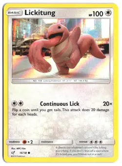 LICKITUNG 16/18 Common Detective Pikachu Holo NM - Image 2