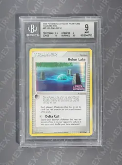 Pokemon BGS 9 Holon Lake #87 Reverse Foil EX Holon Phantoms 2006 English - Image 2