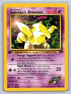 Sabrina's Drowzee 95/132 Gym Challenge Common 1st Edition Pokemon - Image 1