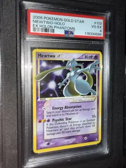 Pokemon Mewtwo Gold Star 103/110 EX Holon Phantoms Holo Ultra Rare 2006 English - Image 1