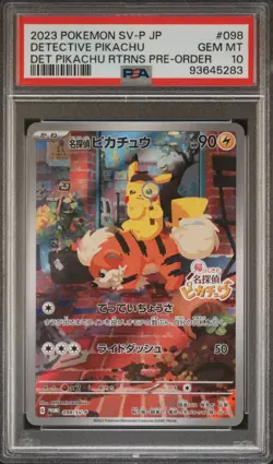 Pokemon SV-P Japanese Detective Pikachu Returns Pre-Order #098 Promo PSA 10 - Image 1