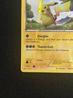 NM Pokemon Pikachu 115/114 Black & White Secret Rare Holo English 2011 - Image 5