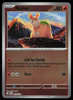 Numel 021/132 Common Mega Evolution Pokemon Reverse Holo Near Mint - Image 1
