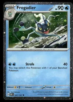 Pokemon Frogadier Swirl 🌀 Cosmo Holo Rare 057/197 Promo Pokemon TCG NM - Image 2